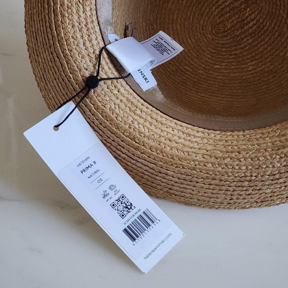 NWT Helen Kaminski Prima 8 Raffia Hat – Elegant Sun-Ready Style ☀️🧢(#800) - Picture 7 of 13